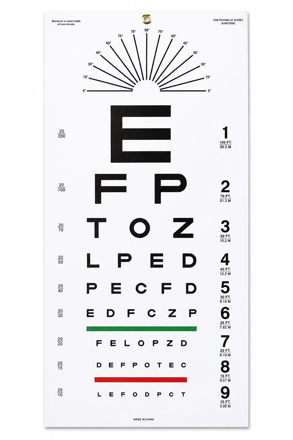 Snellen Eye Chart – Literate