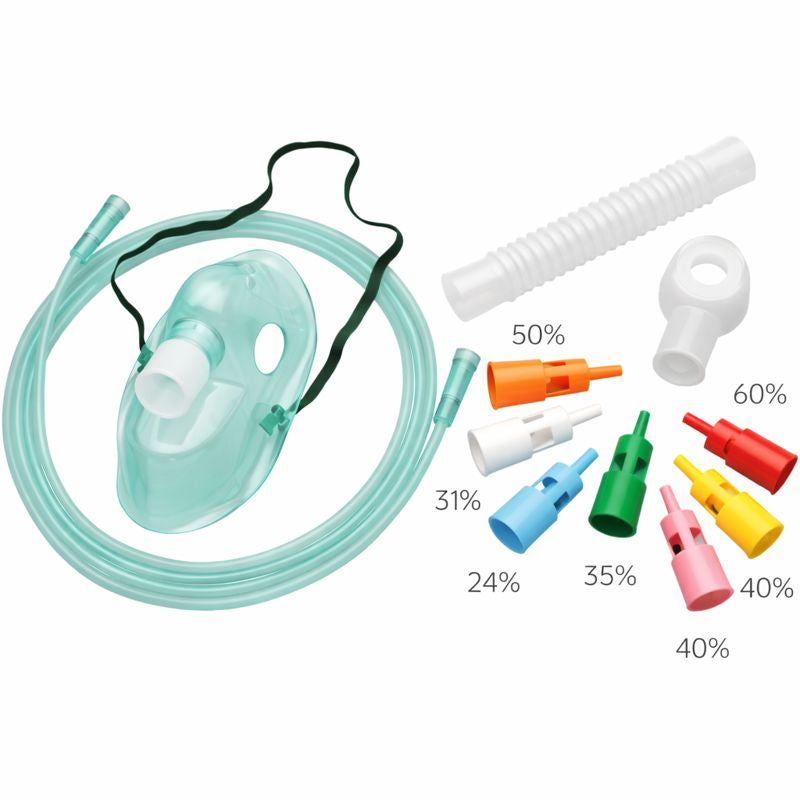 Oxygen Venturi Mask - Adjustable - Adult Elongated